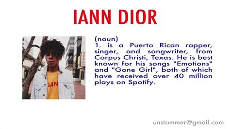 How to pronounce Iann Dior 